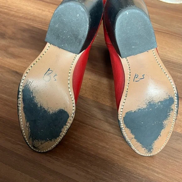 Vintage Kenny Rogers Red Leather Cowboy Western Boots size 6M! - Picture 8 of 12